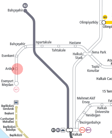 Ardicli station map