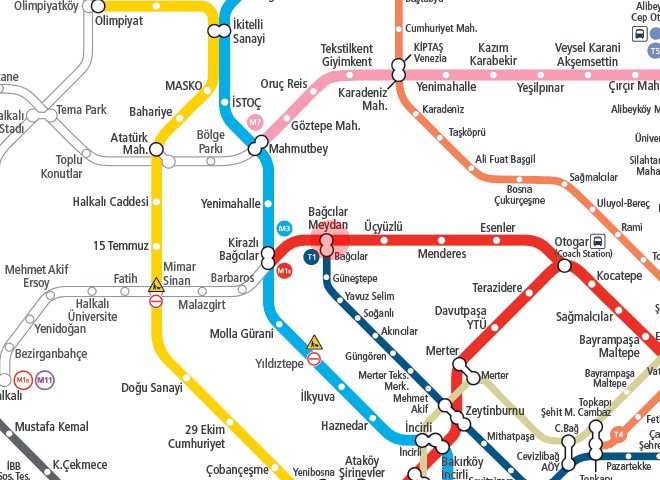 Bagcilar Meydan station map