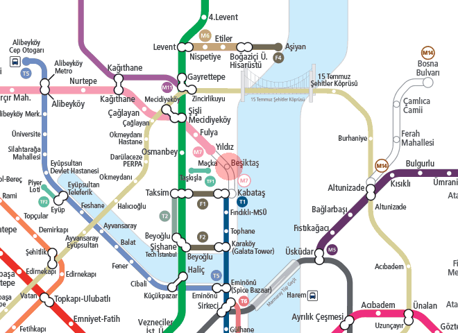 Besiktas station map