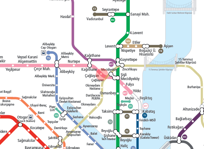 Caglayan station map