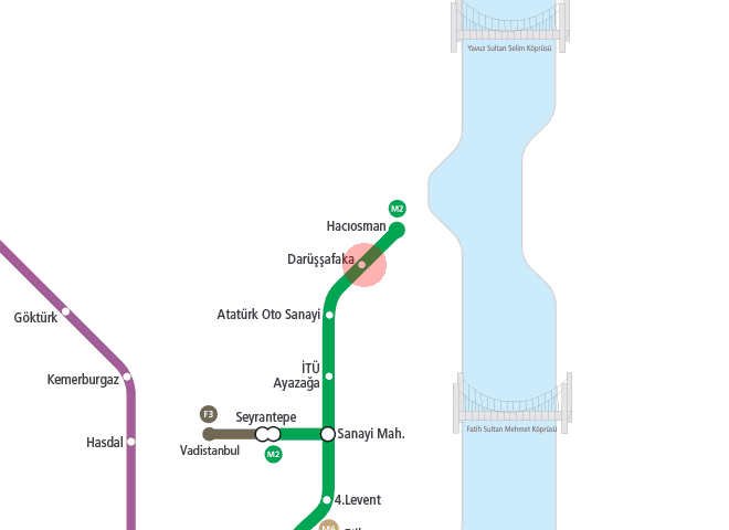 Darussafaka station map