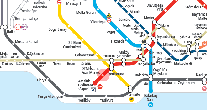 DTM-Istanbul Fuar Merkezi station map