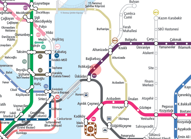 Fistikagaci station map