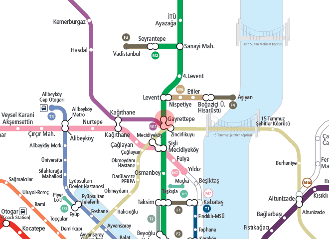 Gayrettepe station map