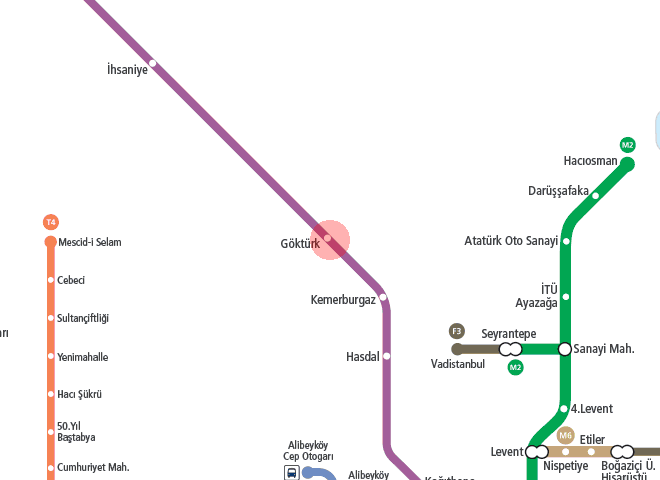 Gokturk station map