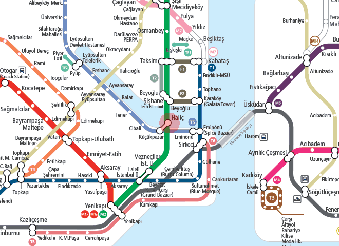 Halic station map