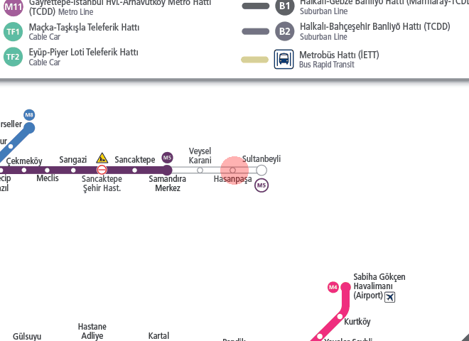 Hasanpasa station map