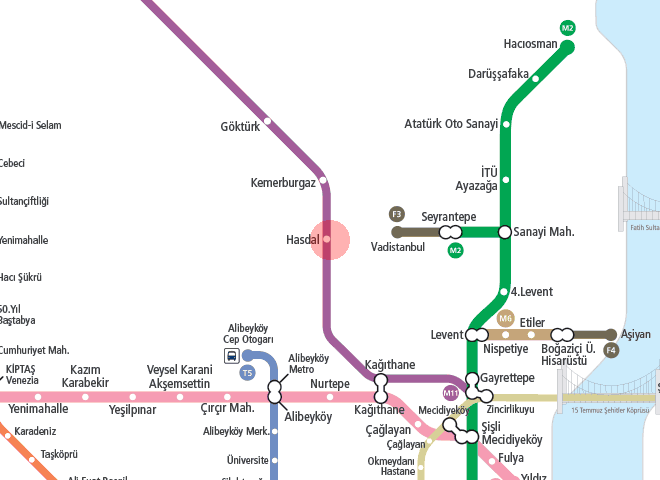 Hasdal station map