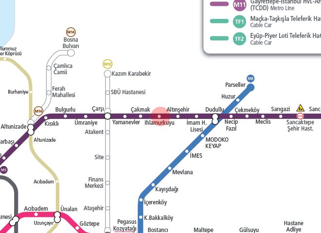 Ihlamurkuyu station map