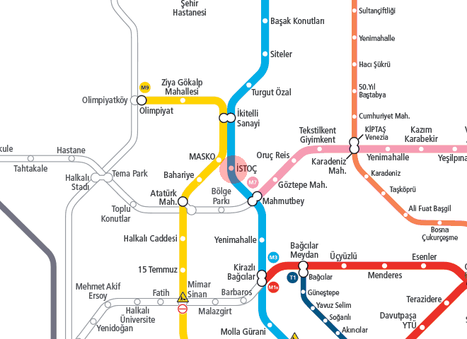 ISTOC station map