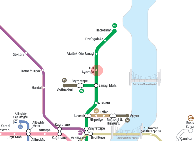 ITU - Ayazaga station map