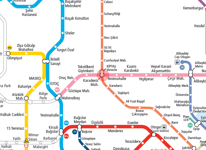 Karadeniz Mahallesi station map