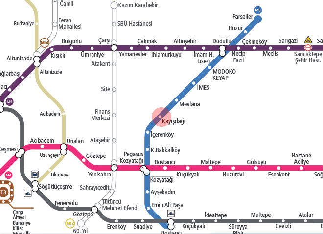 Kayisdagi station map