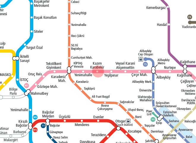 Kazim Karabekir station map