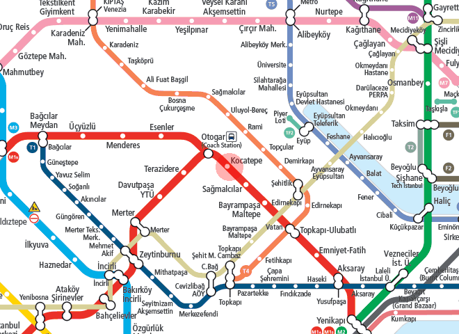 Kocatepe station map