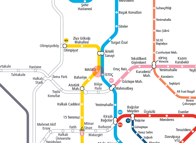 MASKO station map