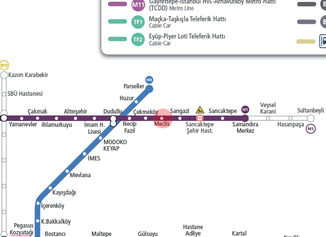 Meclis station map