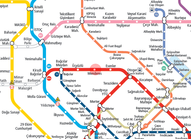 Menderes station map