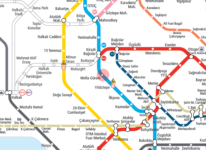 Molla Gurani station map