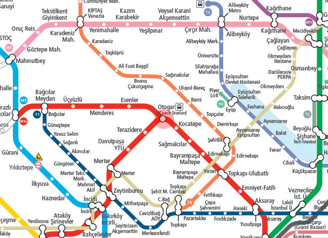 Otogar station map