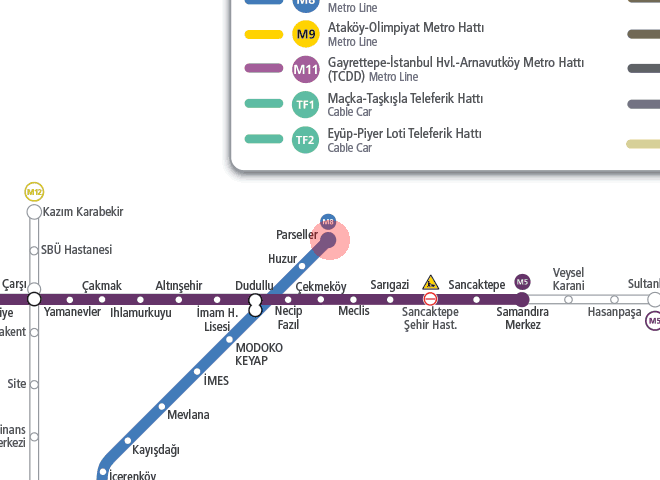 Parseller station map