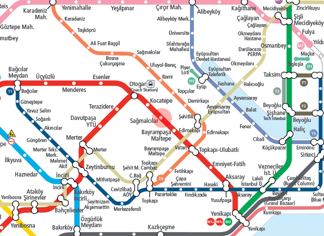 Sagmalcilar station map