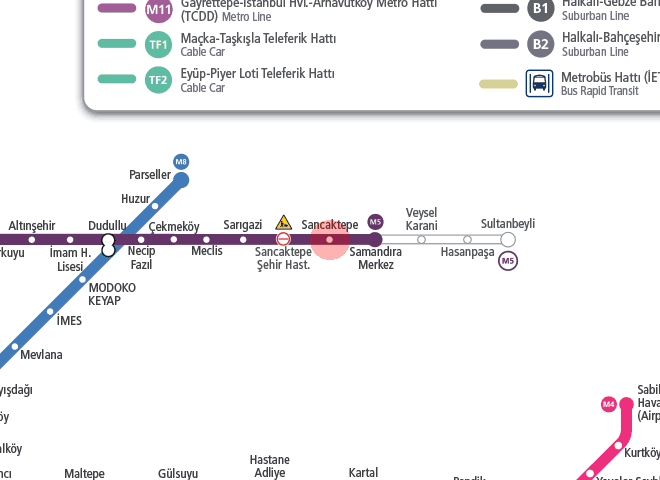 Sancaktepe station map