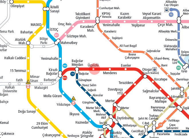 Ucyuzlu station map