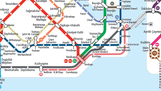 Yenikapi station map