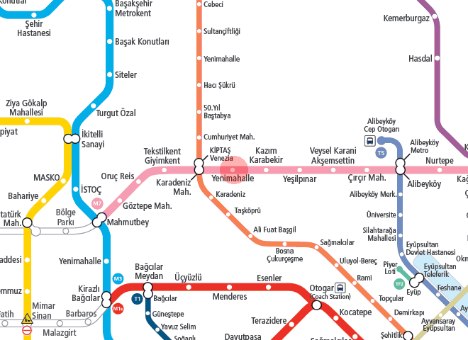 Yenimahalle station map