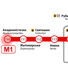 Akademmistechko station map