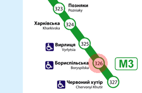 Boryspilska station map