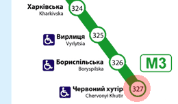 Chervonyi Khutir station map