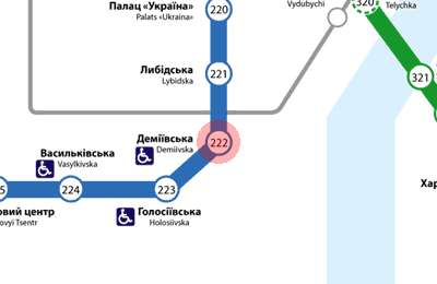 Demiivska station map