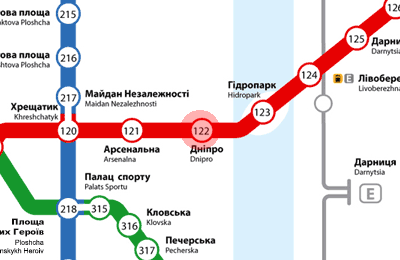 Dnipro station map