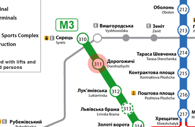 Dorohozhychi station map