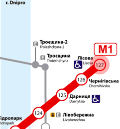 Lisova station map
