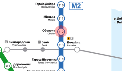 Obolon station map