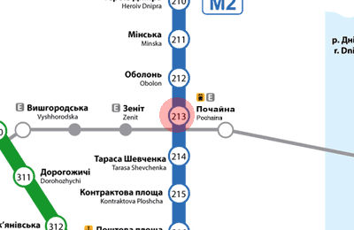 Pochaina station map
