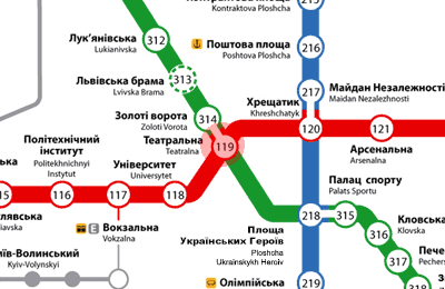 Teatralna station map