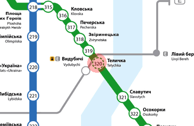 Telichka station map