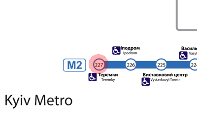 Teremky station map