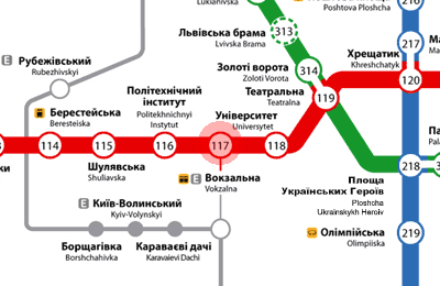 Vokzalna station map