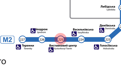 Vystavkovyi Tsentr station map
