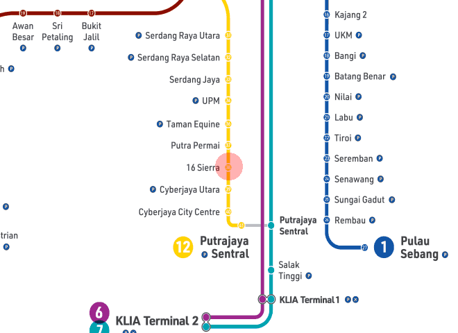 16 Sierra station map