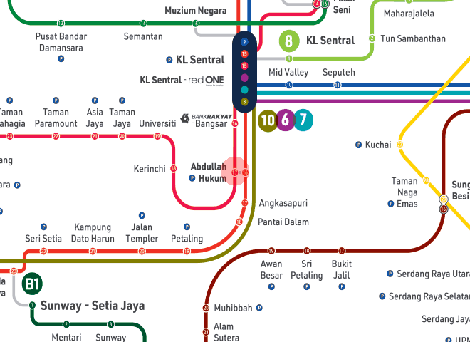 Abdullah Hukum station map