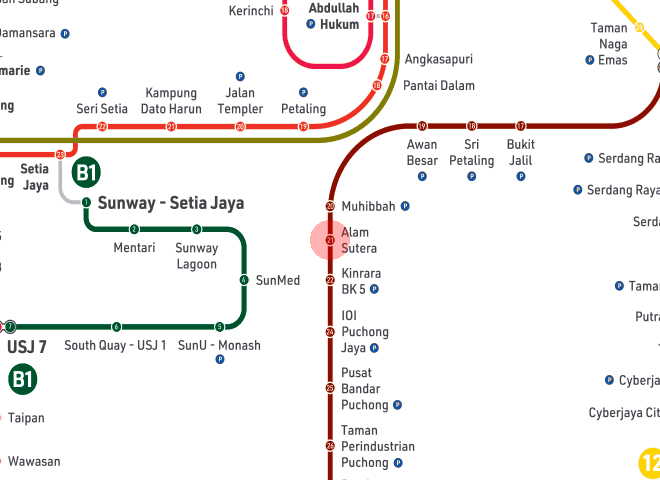 Alam Sutera station map