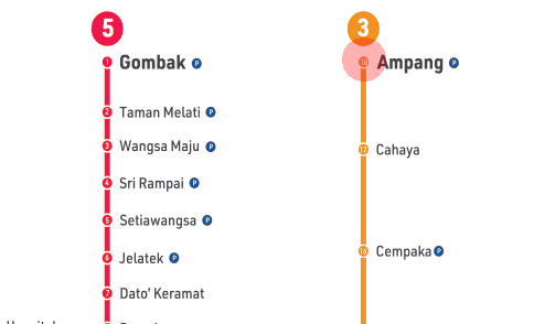 Ampang station map