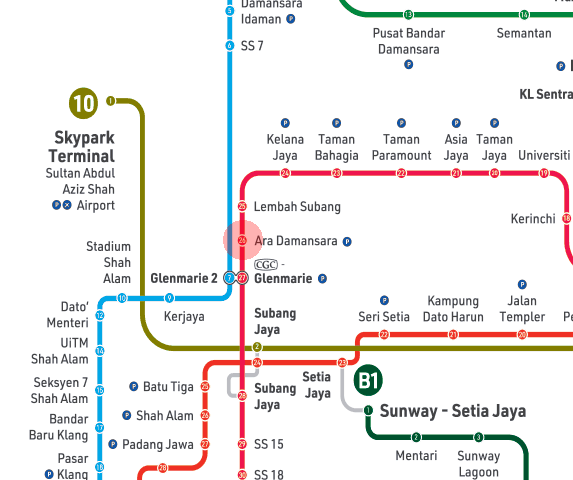 Ara Damansara station map