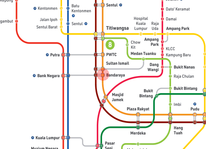 Bandaraya station map